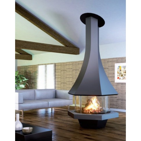 Камин BORDELET EOLIA 907 ЦЕНТРАЛЬНЫЙ со стеклом